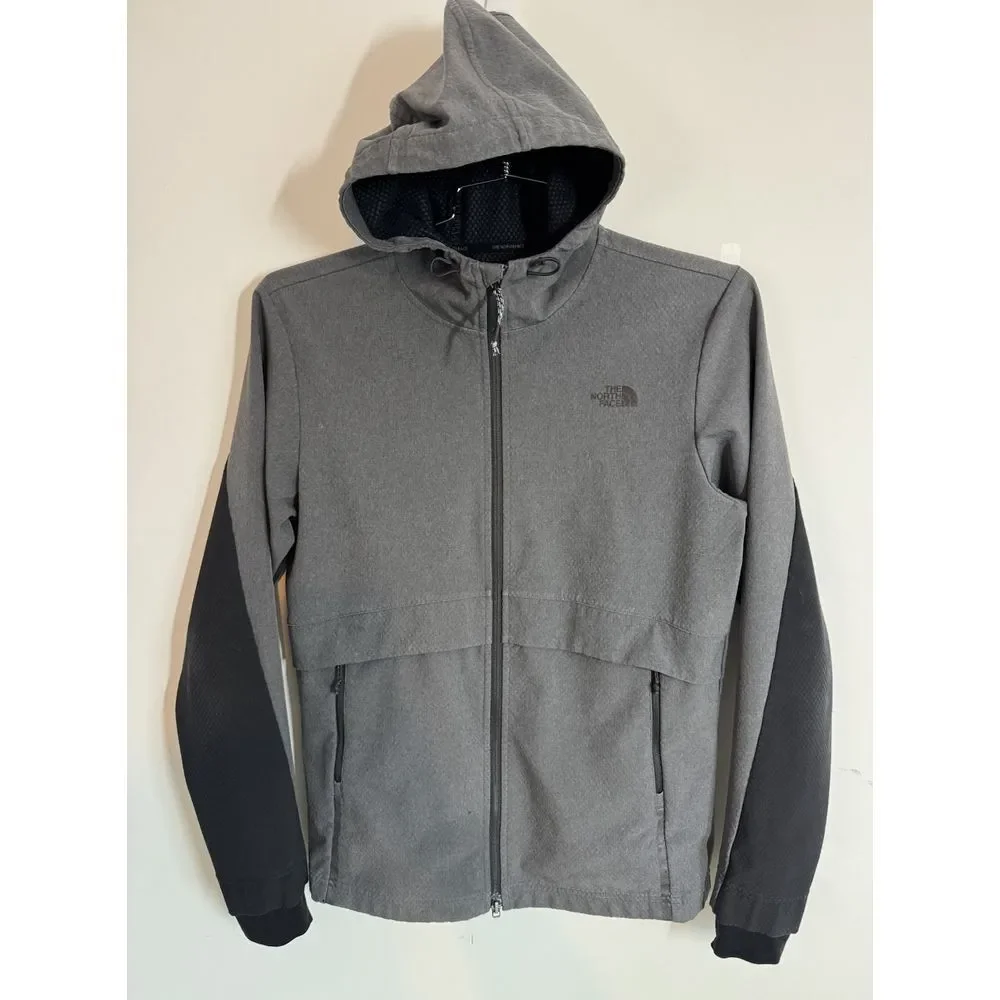 The North Face Men's Tactical Flash Jacket Soft shell Gray And Black Size M Hike